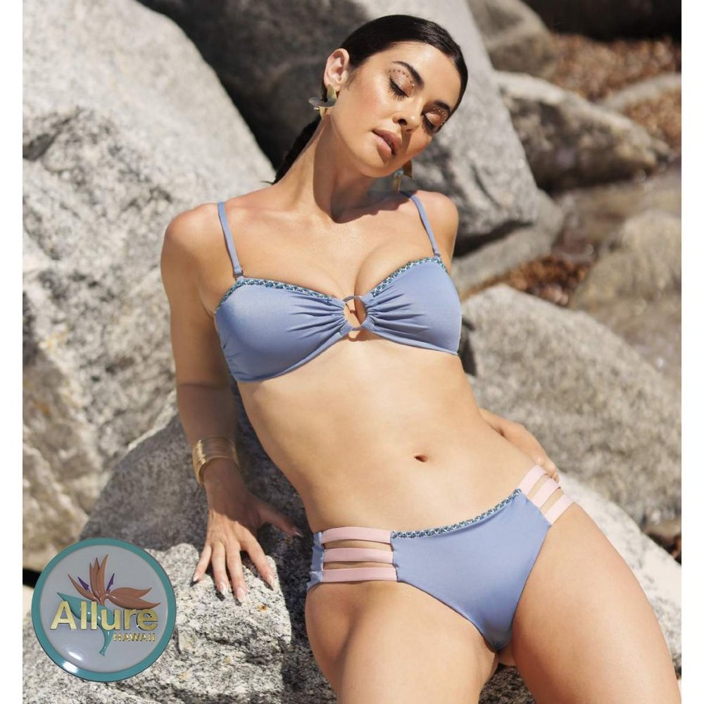 Mystical beaded bandeau bikini